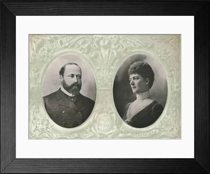 Framed Print : A souvenir of the Silver Wedding of King Edward VII and Queen Alexandra, 1888 (1911). Artist: Lafayette Framed Print : A souvenir of the Silver Wedding of King Edward VII and Queen Alexandra, 1888 (1911). Artist: Lafayette