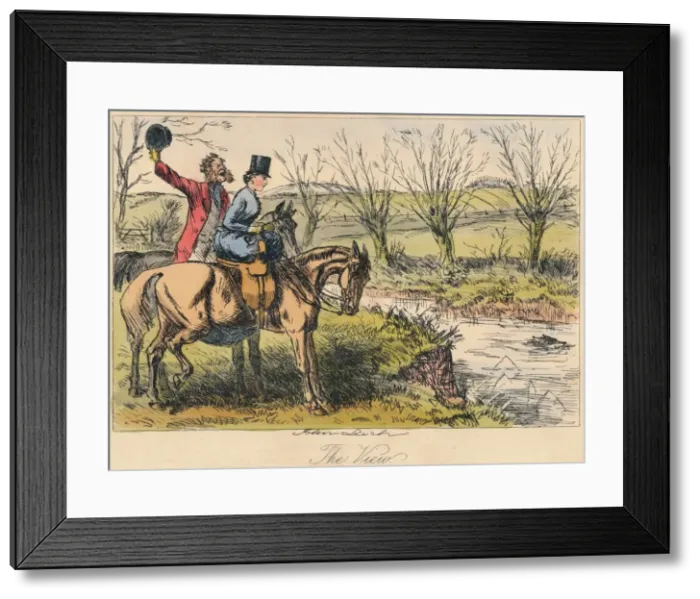 Framed Print : The View, 1865. Artists: John Leech, Hablot Knight Browne Framed Print : The View, 1865. Artists: John Leech, Hablot Knight Browne