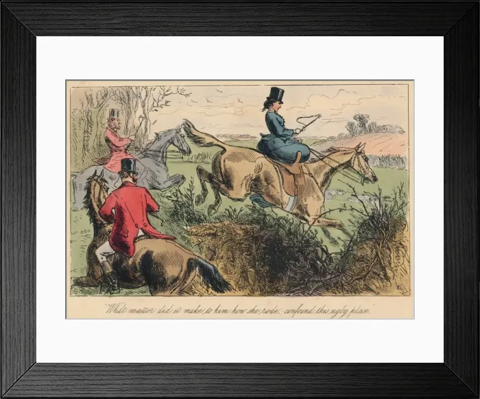 Framed Print : What matter did it make to him how she rode, confound this ugly place, 1865. Artists: John Leech, Hablot Knight Browne Framed Print : What matter did it make to him how she rode, confound this ugly place, 1865. Artists: John Leech, Hablot Knight Browne