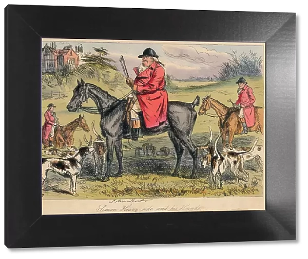 Simon Heavy - side and his Hounds, 1865. Artists: Hablot Knight Browne, John Leech