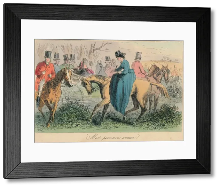 Framed Print : Most pernicious woman!, 1865. Artists: Hablot Knight Browne, John Leech Framed Print : Most pernicious woman!, 1865. Artists: Hablot Knight Browne, John Leech