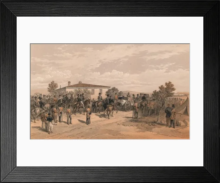 Framed Print : The Funeral Cortege of Lord Raglan Leaving Head Quarters, 1856. Artist: Thomas Picken Framed Print : The Funeral Cortege of Lord Raglan Leaving Head Quarters, 1856. Artist: Thomas Picken