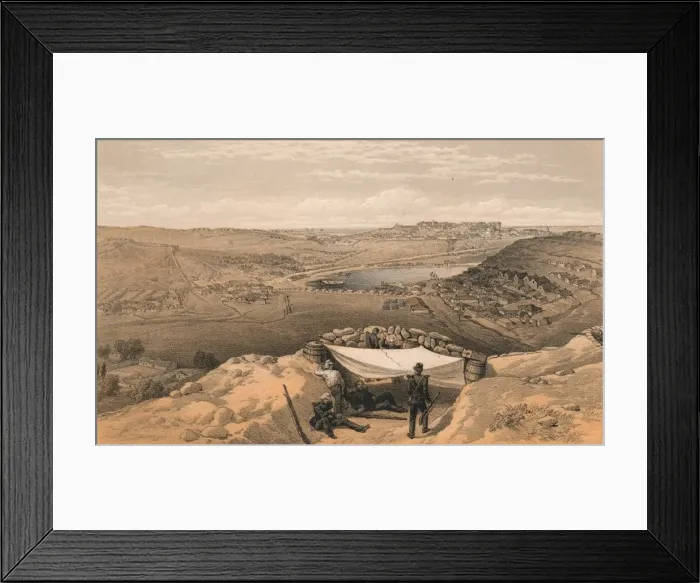 Framed Print : The Town Batteries or Interior Fortifications of Sebastopol, 1856. Artist: Thomas Picken Framed Print : The Town Batteries or Interior Fortifications of Sebastopol, 1856. Artist: Thomas Picken