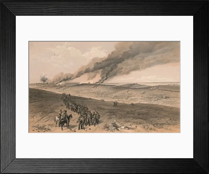 Framed Print : Redan and Advanced Trenches of British Right Attack, 1856. Artist: Thomas Picken Framed Print : Redan and Advanced Trenches of British Right Attack, 1856. Artist: Thomas Picken