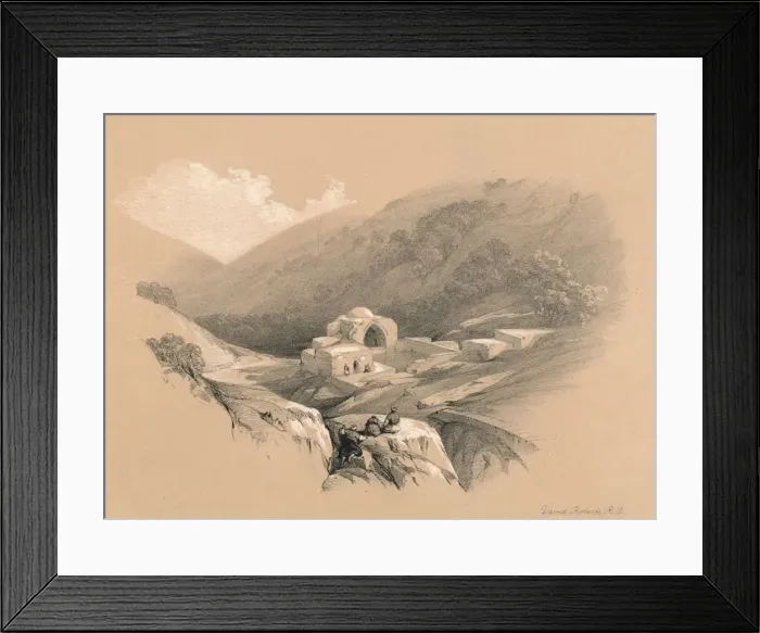 Framed Print : The Fountain of Job, 1855. Artist: David Roberts