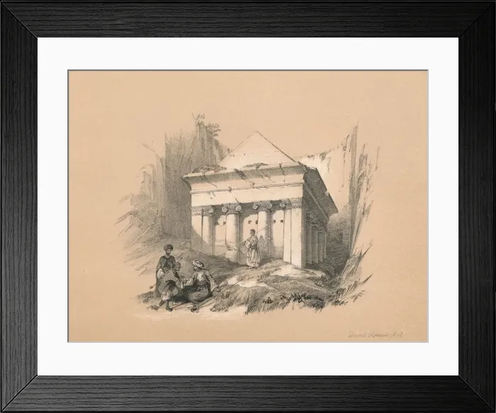 Framed Print : Tomb of Zechariah, 1855. Artist: David Roberts Framed Print : Tomb of Zechariah, 1855. Artist: David Roberts