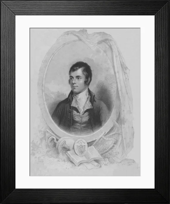 Framed Print : Robert Burns - Poet, 1840. Artist: John Rogers Framed Print : Robert Burns - Poet, 1840. Artist: John Rogers