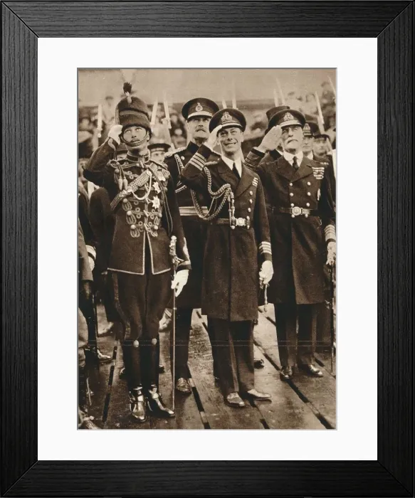 Framed Print : The Duke of York and Prince Henry welcoming the Prince of Wales at Portsmouth, 1925 Framed Print : The Duke of York and Prince Henry welcoming the Prince of Wales at Portsmouth, 1925