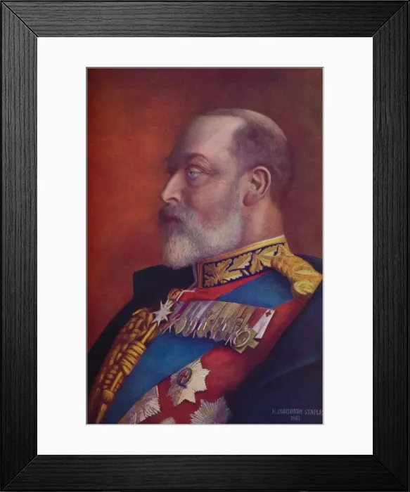 Framed Print : King Edward VII in the first year of his reign, 1901 (1910). Artist: Sir Robert Ponsonby Staples Framed Print : King Edward VII in the first year of his reign, 1901 (1910). Artist: Sir Robert Ponsonby Staples