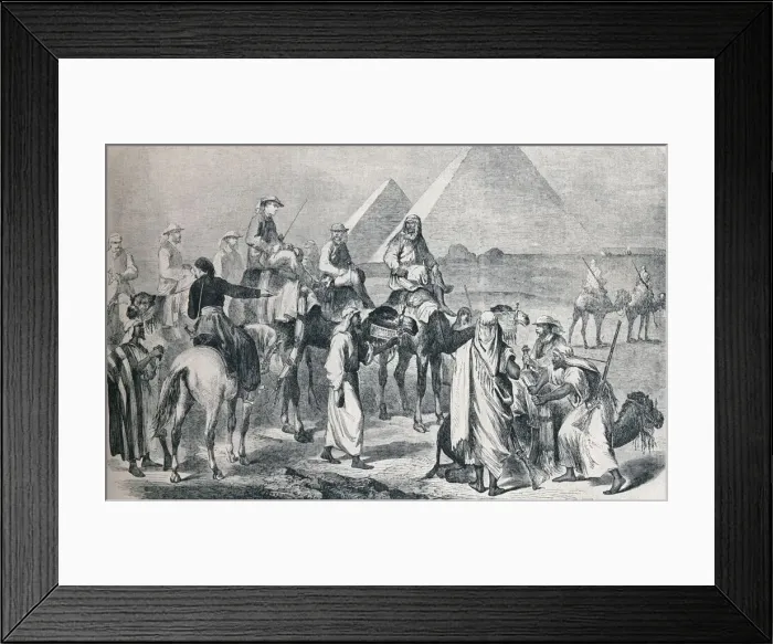Framed Print : The royal party leaving the encampment at Giza, Egypt, c1861 (1910) Framed Print : The royal party leaving the encampment at Giza, Egypt, c1861 (1910)