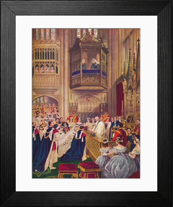 Framed Print : The Royal Wedding, St Georges Chapel, Windsor, March 10, 1863 (1910) Framed Print : The Royal Wedding, St Georges Chapel, Windsor, March 10, 1863 (1910)