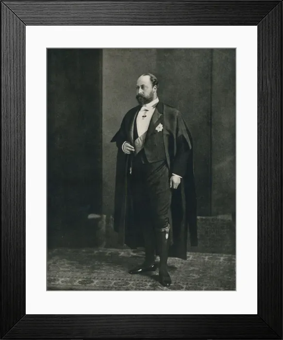 Framed Print : The Prince of Wales as a bencher of the Middle Temple, 1884 (1910). Artist: W&D Downey Framed Print : The Prince of Wales as a bencher of the Middle Temple, 1884 (1910). Artist: W&D Downey