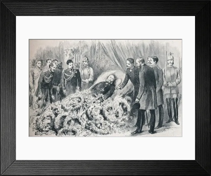 Framed Print : The passing of the first German Emperor: the deathbed of William I, 1888 (1911)