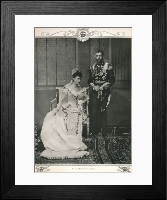 Framed Print : King George V and Queen Mary on their wedding day, 1893 (1911). Artist: Lafayette Framed Print : King George V and Queen Mary on their wedding day, 1893 (1911). Artist: Lafayette