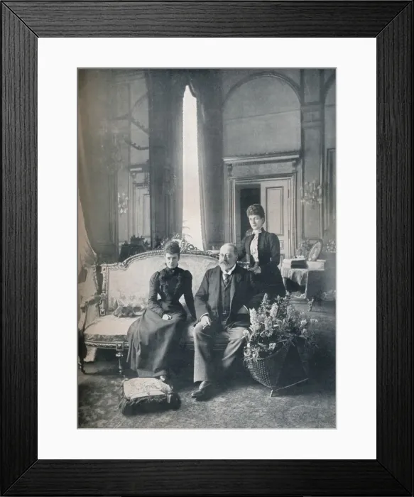 Framed Print : The future King Edward VII and Queen Alexandra in Denmark, 1900 (1911)