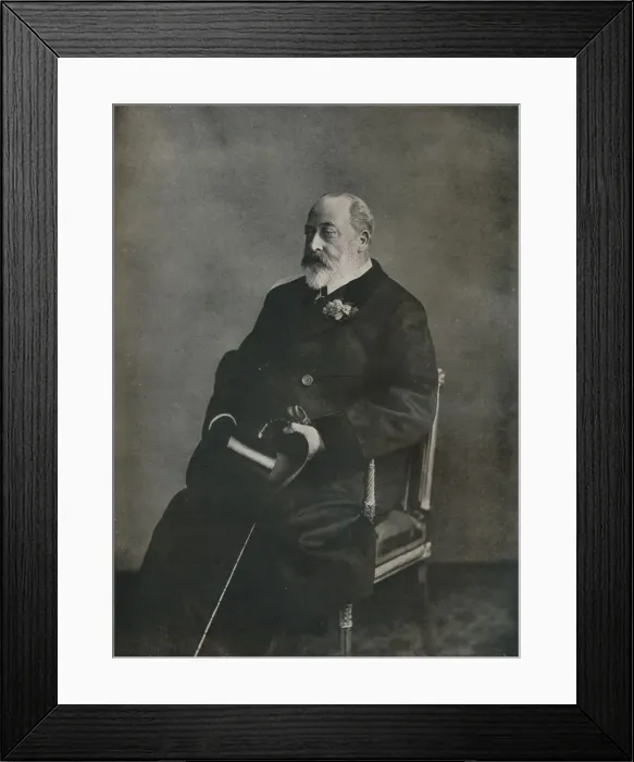 Framed Print : King Edward VII in private life, c1903 (1911). Artist: WS Stuart Framed Print : King Edward VII in private life, c1903 (1911). Artist: WS Stuart