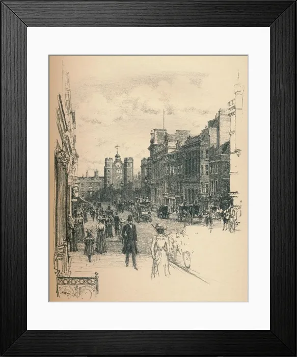 Framed Print : The Gateway of St. Jamess Palace From St. Jamess Street, 1902. Artist: Thomas Robert Way Framed Print : The Gateway of St. Jamess Palace From St. Jamess Street, 1902. Artist: Thomas Robert Way