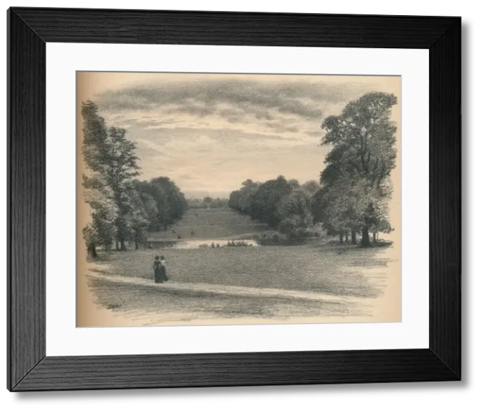 Framed Print : The Vista, Kensington Palace, 1902. Artist: Thomas Robert Way Framed Print : The Vista, Kensington Palace, 1902. Artist: Thomas Robert Way