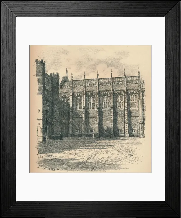 Framed Print : The Great Hall of Hampton Court Palace, 1902. Artist: Thomas Robert Way Framed Print : The Great Hall of Hampton Court Palace, 1902. Artist: Thomas Robert Way