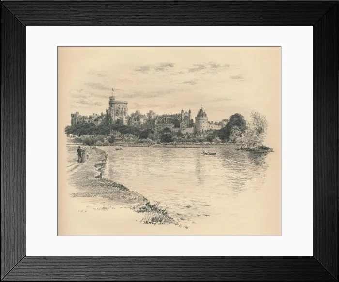 Framed Print : Windsor Castle From The River, 1902. Artist: Thomas Robert Way Framed Print : Windsor Castle From The River, 1902. Artist: Thomas Robert Way