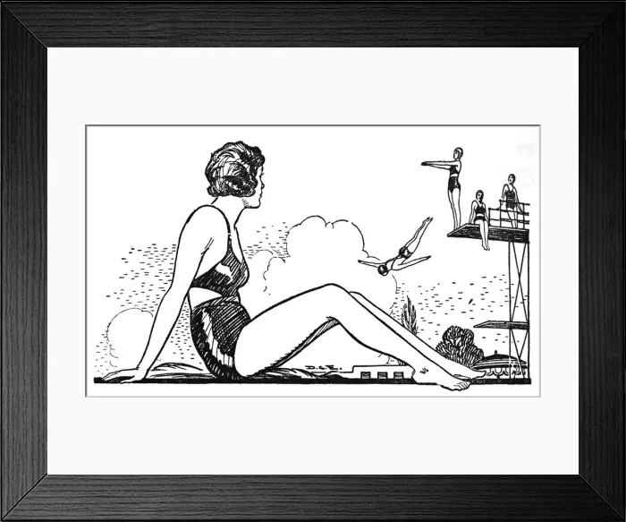 Framed Print : Learn to Swim, 1937 Framed Print : Learn to Swim, 1937