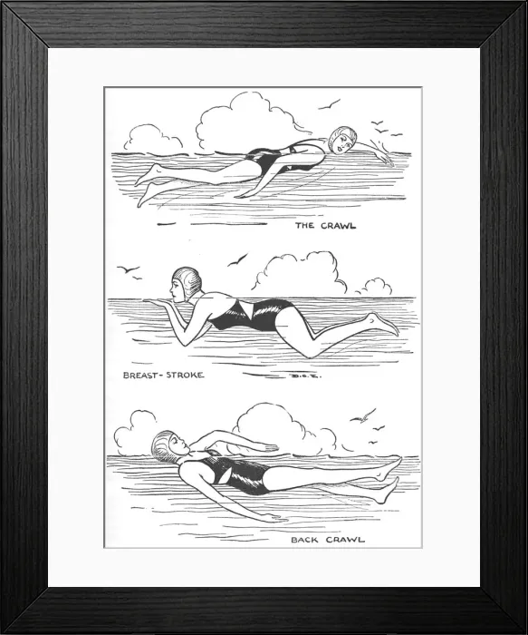 Framed Print : Learn to Swim, 1937 Framed Print : Learn to Swim, 1937