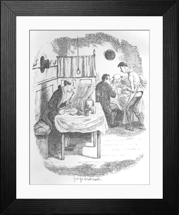 Framed Print : The Tall, Thin, Pale Person, c1900. Artist: George Cruikshank Framed Print : The Tall, Thin, Pale Person, c1900. Artist: George Cruikshank