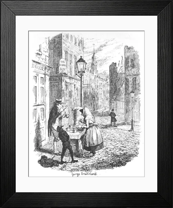Framed Print : The Streets - Morning, c1900. Artist: George Cruikshank Framed Print : The Streets - Morning, c1900. Artist: George Cruikshank