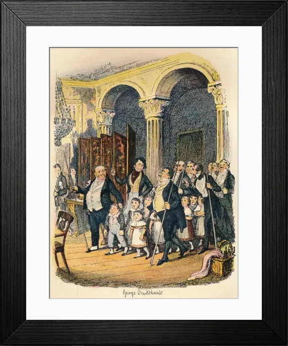 Framed Print : Public Dinners, c1900. Artist: George Cruikshank Framed Print : Public Dinners, c1900. Artist: George Cruikshank