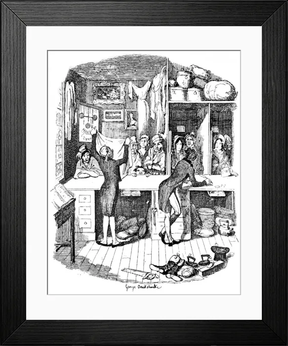 Framed Print : The Pawnbrokers Shop, c1900. Artist: George Cruikshank Framed Print : The Pawnbrokers Shop, c1900. Artist: George Cruikshank