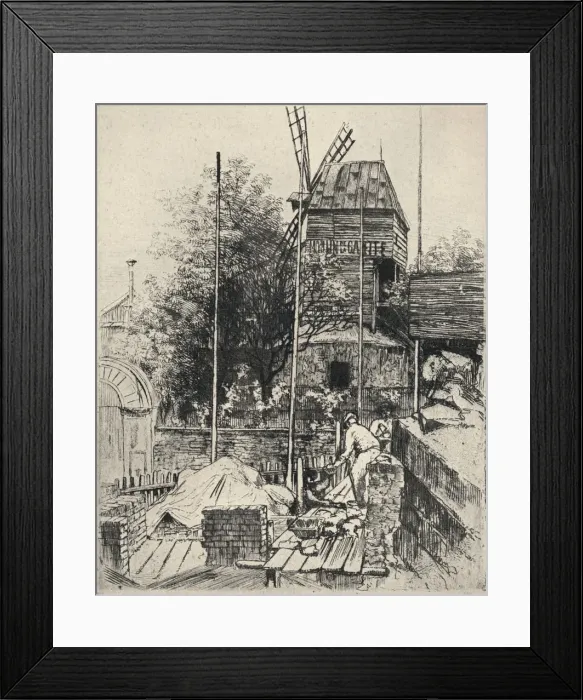 Framed Print : Le Moulin de la Galette, Montmartre, 1915. Artist: Eugene Delatre Framed Print : Le Moulin de la Galette, Montmartre, 1915. Artist: Eugene Delatre