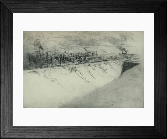 Framed Print : St Ouen Viewed from the Fortifications of Paris, 1915. Artist: Edgar Chahine Framed Print : St Ouen Viewed from the Fortifications of Paris, 1915. Artist: Edgar Chahine