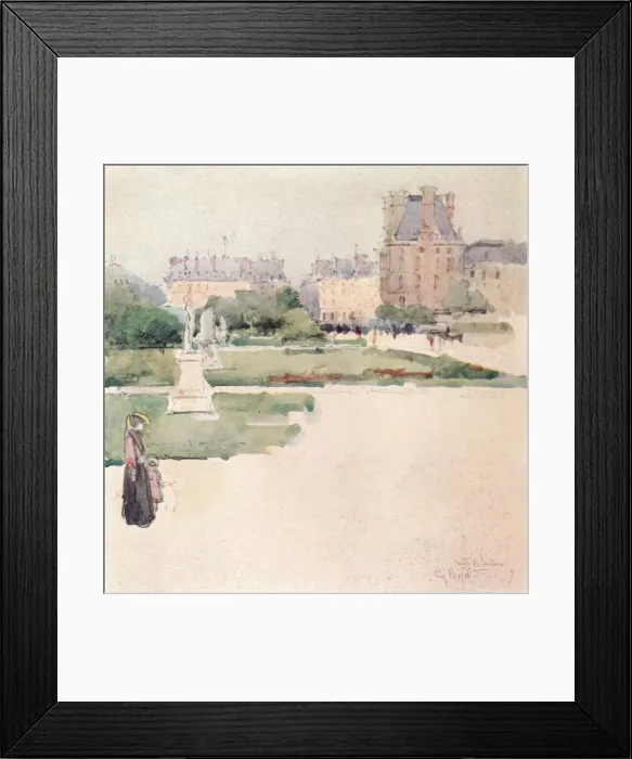 Framed Print : The Tuileries Gardens, 1915. Artist: Eugene Bejot Framed Print : The Tuileries Gardens, 1915. Artist: Eugene Bejot