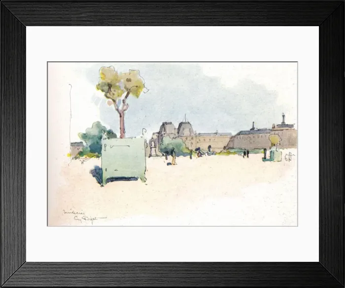 Framed Print : Les Tuileries, 1915. Artist: Eugene Bejot Framed Print : Les Tuileries, 1915. Artist: Eugene Bejot