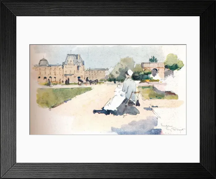 Framed Print : Les Tuileries, 1915. Artist: Eugene Bejot Framed Print : Les Tuileries, 1915. Artist: Eugene Bejot