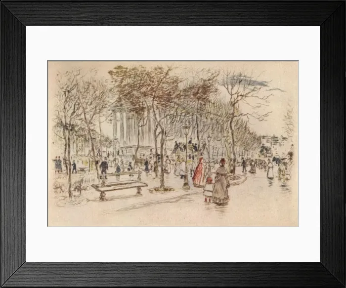 Framed Print : Place de la Madeleine, 1915. Artist: Jean Francois Raffaelli Framed Print : Place de la Madeleine, 1915. Artist: Jean Francois Raffaelli