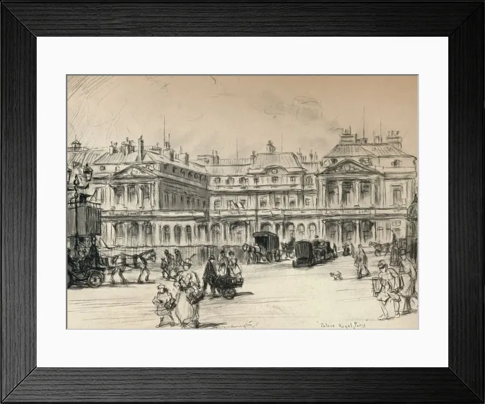 Framed Print : The Palais-Royal, 1915. Artist: Frank Milton Armington Framed Print : The Palais-Royal, 1915. Artist: Frank Milton Armington