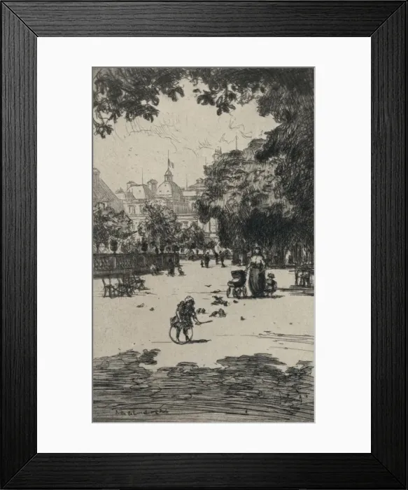 Framed Print : Jardin du Luxembourg, 1915. Artist: Frank Milton Armington Framed Print : Jardin du Luxembourg, 1915. Artist: Frank Milton Armington