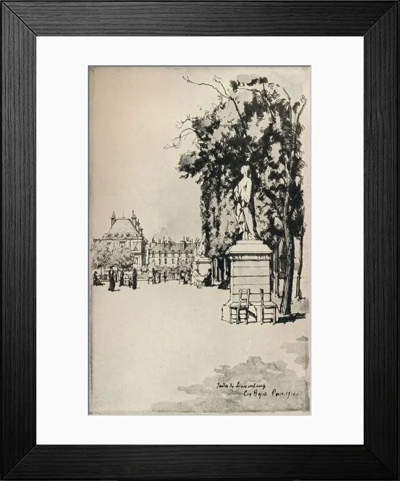 Framed Print : Jardin du Luxembourg, 1915. Artist: Eugene Bejot Framed Print : Jardin du Luxembourg, 1915. Artist: Eugene Bejot
