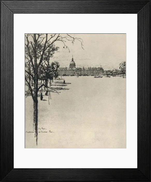 Framed Print : The Esplanade of Les Invalides, 1915. Artist: Eugene Bejot Framed Print : The Esplanade of Les Invalides, 1915. Artist: Eugene Bejot