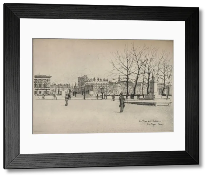 Framed Print : Place de l Institut, 1915. Artist: Eugene Bejot Framed Print : Place de l Institut, 1915. Artist: Eugene Bejot