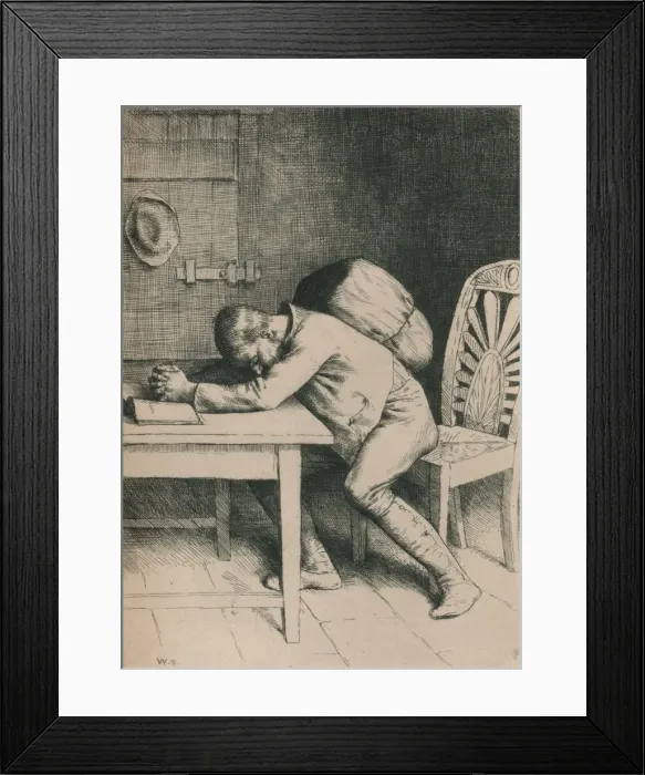 Framed Print : Christian is Troubled, c1916. Artist: William Strang Framed Print : Christian is Troubled, c1916. Artist: William Strang
