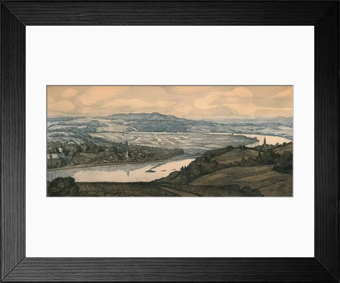 Framed Print : Persenburg on the Danube, c20th century. Artist: Richard Lux Framed Print : Persenburg on the Danube, c20th century. Artist: Richard Lux