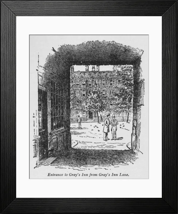 Framed Print : Entrance to Grays Inn from Grays Inn Lane, c1918 Framed Print : Entrance to Grays Inn from Grays Inn Lane, c1918