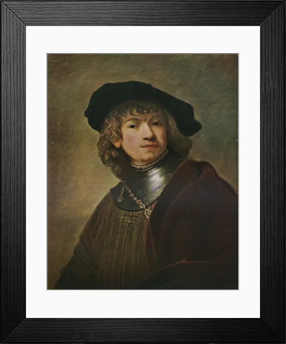 Framed Print : Tronie of a Young Man in a Gorget and Cap, c1639. Artist: Rembrandt Harmensz van Rijn Framed Print : Tronie of a Young Man in a Gorget and Cap, c1639. Artist: Rembrandt Harmensz van Rijn