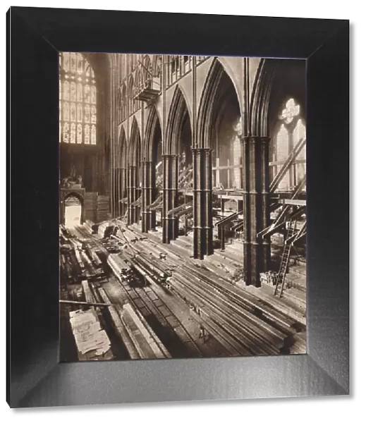 Changing the Interior of the Abbey, 1937