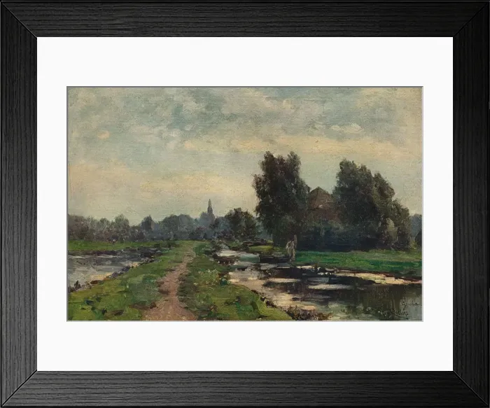 Framed Print : Near Gouda, 19th century. Artist: Willem Roelofs Framed Print : Near Gouda, 19th century. Artist: Willem Roelofs