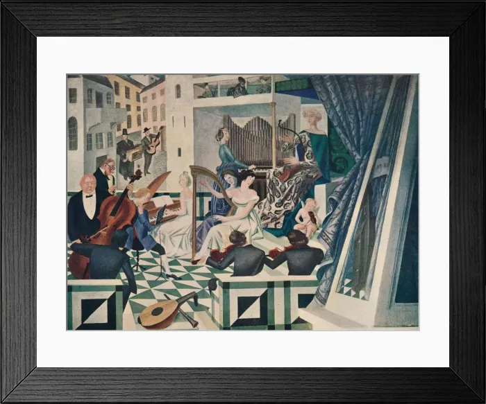 Framed Print : Detail of Mural Decoration in a Concert-Room in a Private House, c1927. Artist: Alexandre Jacovleff Framed Print : Detail of Mural Decoration in a Concert-Room in a Private House, c1927. Artist: Alexandre Jacovleff