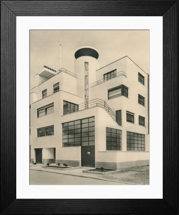 Framed Print : House of M. M. Joel and Jan Martel, scupltors, Rue Mallet-Stevens, Auteuil, c1927 Framed Print : House of M. M. Joel and Jan Martel, scupltors, Rue Mallet-Stevens, Auteuil, c1927