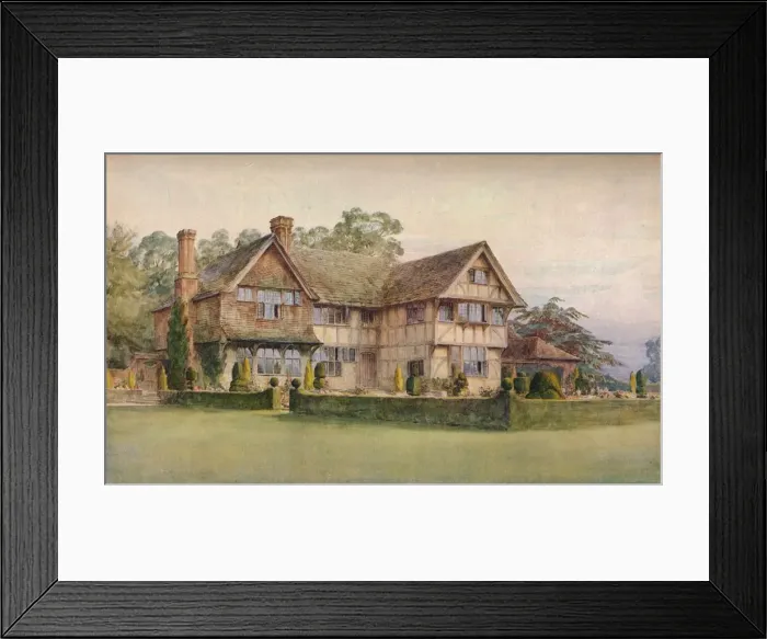 Framed Print : House At Rusper, Near Horsham, Sussex, c1911 Framed Print : House At Rusper, Near Horsham, Sussex, c1911